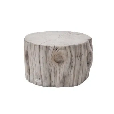 Elementi Home Daintree 27" Stump Concrete Coffee Table For Indoor And Outdoor Use In Dritwood