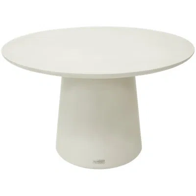 Elementi Home Rio Round Concrete Dining Table For Indoor And Outdoor Use In Cream White