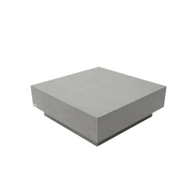 Elementi Home Tevere 40" Square Concrete Coffee Table For Indoor And Outdoor Use In Space Gray