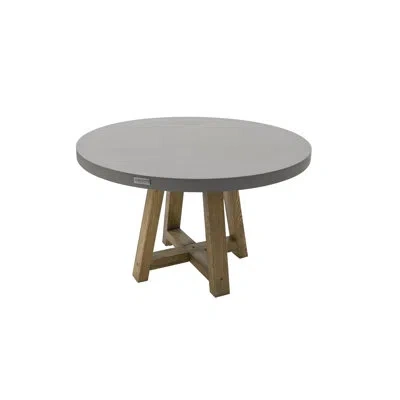 Elementi Home Verona 48" Round Space Grey Concrete Dining Table For Indoor And Outdoor Use In Gray
