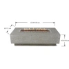 Elementi Kingsale 58" Propane Fire Pit Table Bundle Includes Windscreen And Burner Pan Lid In Gray
