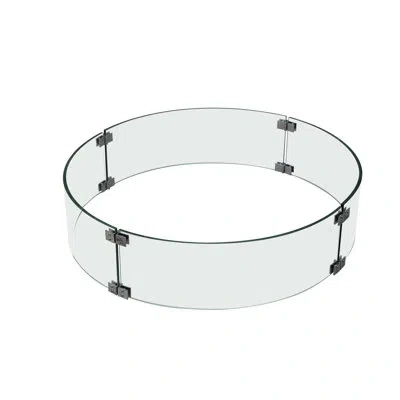 Elementi Lunar Round Tempered Glass Wind Guard Fire Pit Lid