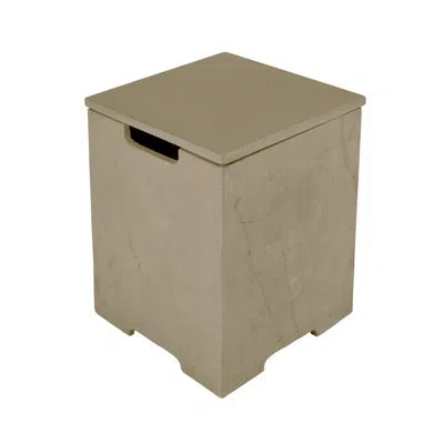 Elementi Plus Square Concrete Propane Tank Cover Holds 25 Lb. Tank In Sunlight Yellow