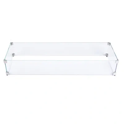 Elementi Rectangular Wind Screen For  Plus Fire Tables (ofg410/ofg415) In Clear