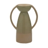 Elements 10" H Ceramic Tabletop Candlestick In Green