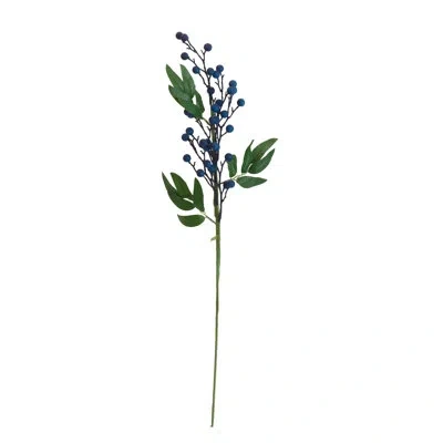 Elements Artificial Blueberry Branch, 6 Piece, 25 Inch