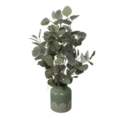 Elements Artificial Eucalyptus In Vase, 24 Inch