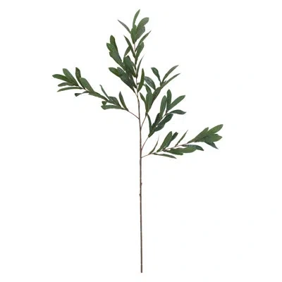 Elements Artificial Olive Branches In Vase In Green