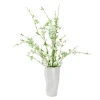 Elements Artificial White Flower Greenery, 25 Inch In White