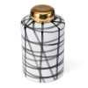 Elements Ceramic Ginger Jar In Black;white