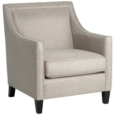 Elements Flynn Heirloom Gray Nailhead Trim Upholstered Armchair