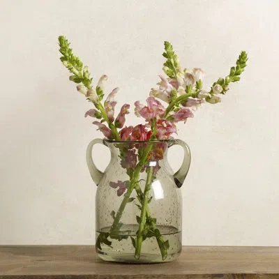 Elements Glass Table Vase In Green