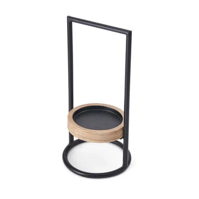 Elements Metal Tabletop Tealight Holder In Black,brown