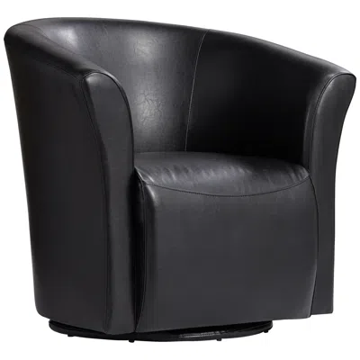 Elements Rocket 31" Wide Rivera Black Swivel Accent Club Chair
