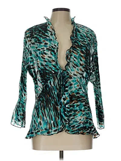 Pre-owned Elementz 3/4 Sleeve Blouse In Black