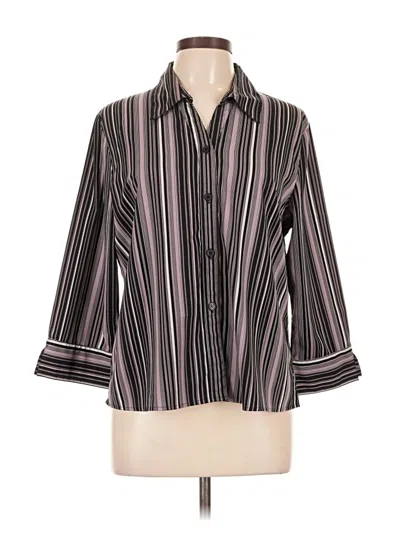 Pre-owned Elementz 3/4 Sleeve Blouse In Black