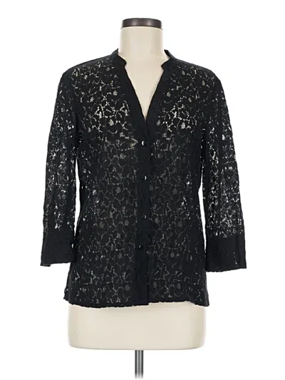 Pre-owned Elementz 3/4 Sleeve Blouse In Black