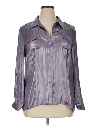 Pre-owned Elementz 3/4 Sleeve Blouse In Purple