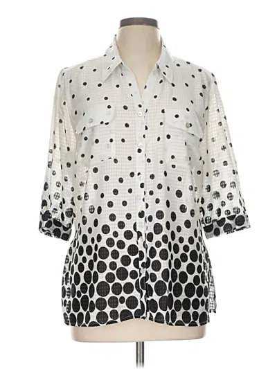 Pre-owned Elementz 3/4 Sleeve Blouse In Silver