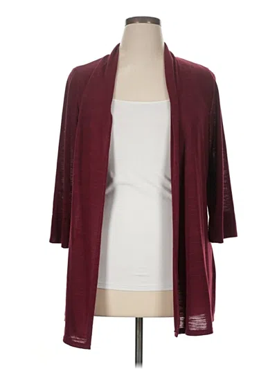 Pre-owned Elementz Cardigan Sweater In Burgundy