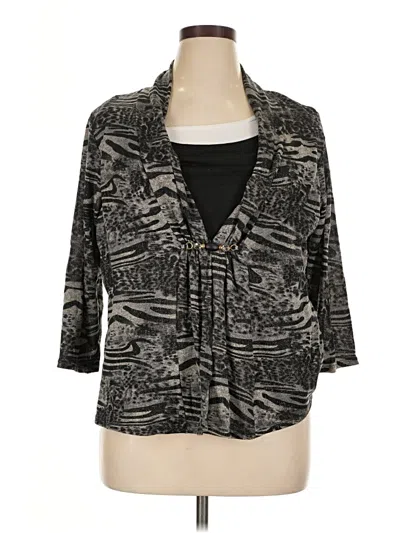 Pre-owned Elementz Cardigan Sweater In Gray