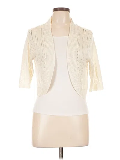 Pre-owned Elementz Cardigan Sweater In White