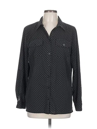 Pre-owned Elementz Long Sleeve Blouse In Black