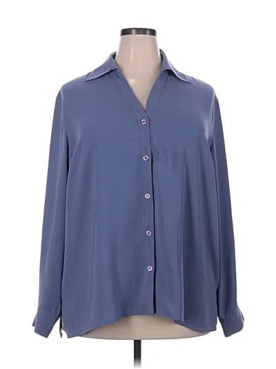 Pre-owned Elementz Long Sleeve Blouse In Blue