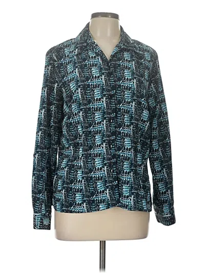 Pre-owned Elementz Long Sleeve Blouse In Blue