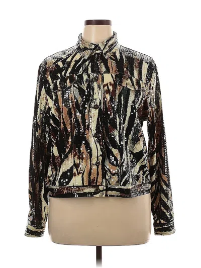Pre-owned Elementz Long Sleeve Blouse In Gold