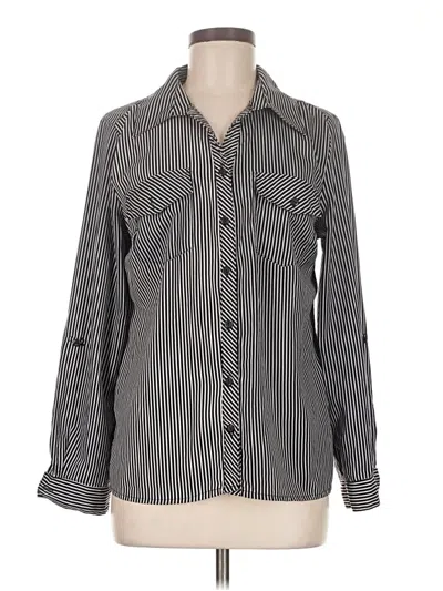 Pre-owned Elementz Long Sleeve Blouse In Gray