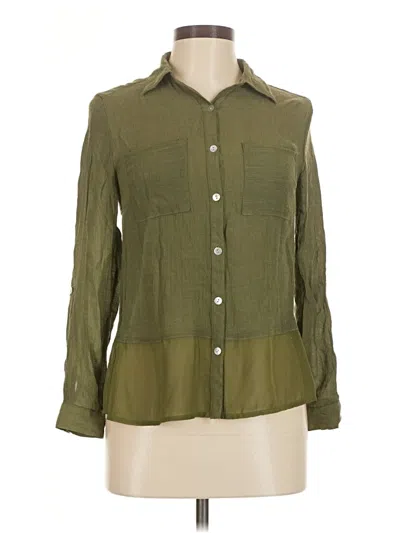 Pre-owned Elementz Long Sleeve Blouse In Green