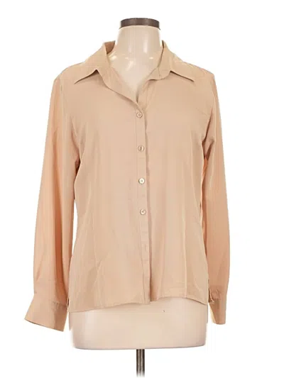 Pre-owned Elementz Long Sleeve Blouse In Tan