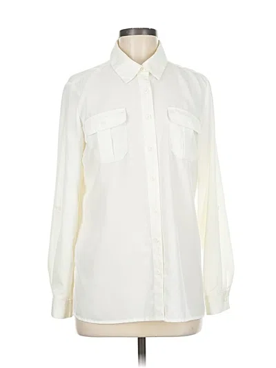 Pre-owned Elementz Long Sleeve Blouse In White