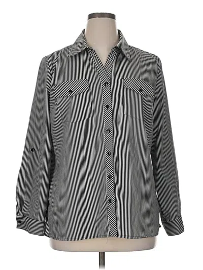 Pre-owned Elementz Long Sleeve Button Down Shirt In Gray