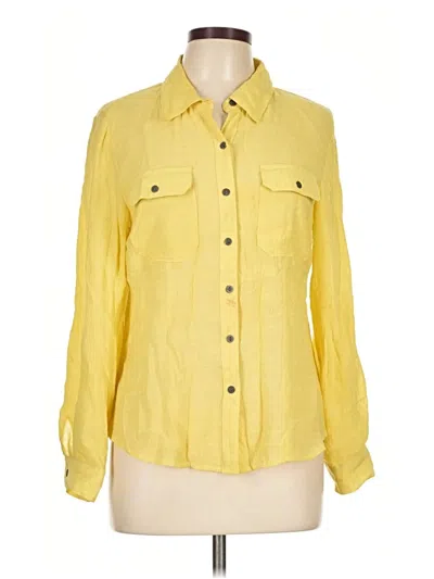 Pre-owned Elementz Long Sleeve Button Down Shirt In Yellow