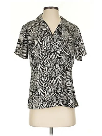 Pre-owned Elementz Short Sleeve Blouse In Gray