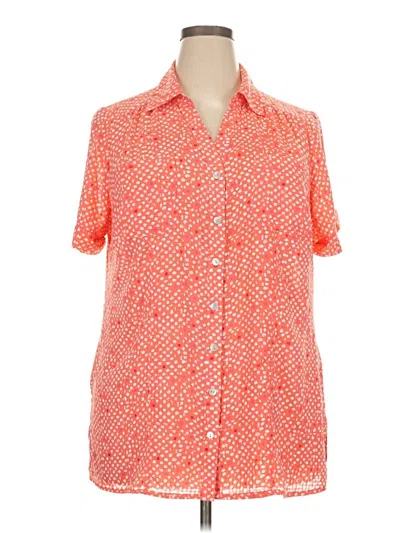 Pre-owned Elementz Short Sleeve Blouse In Orange