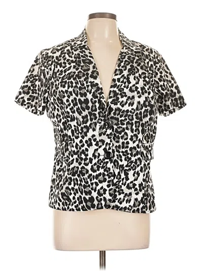 Pre-owned Elementz Short Sleeve Blouse In White