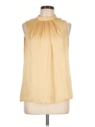 Pre-owned Elementz Tank Top Gold Halter Neckline Tops