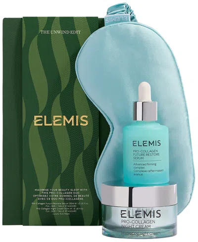 Elemis 3-piece Pro-collagen The Unwind Edit Serum And Night Cream Gift Set In No Color