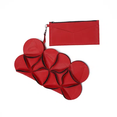 Elemood_japan Women's Blossom Rectangle Shoulder Bag Red