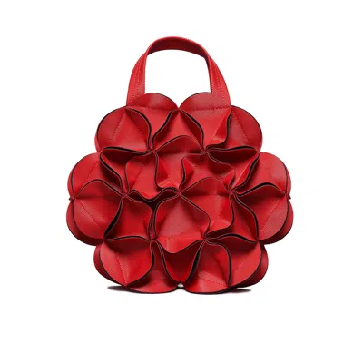 Elemood_japan Women's Blossom Shoulder Bag - Circle - Red