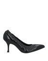 Elena Del Chio Woman Pumps Black Size 6 Leather