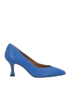 Elena Del Chio Woman Pumps Blue Size 6 Soft Leather