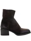 Elena Iachi 40mm Suede Zip-fastening Ankle Boots In Brown
