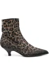 Elena Iachi Stiefeletten Mit Leoparden-print 45mm In Braun