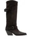 Elena Iachi 65mm Buckle-detailing Knee-high Boots In Brown