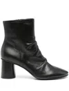 Elena Iachi 70mm Leather Ankle Boots In Black