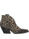 Elena Iachi 70mm Leopard-print Cowboy Boots In Multi